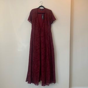 Lulus Burgundy wrap dress NWT